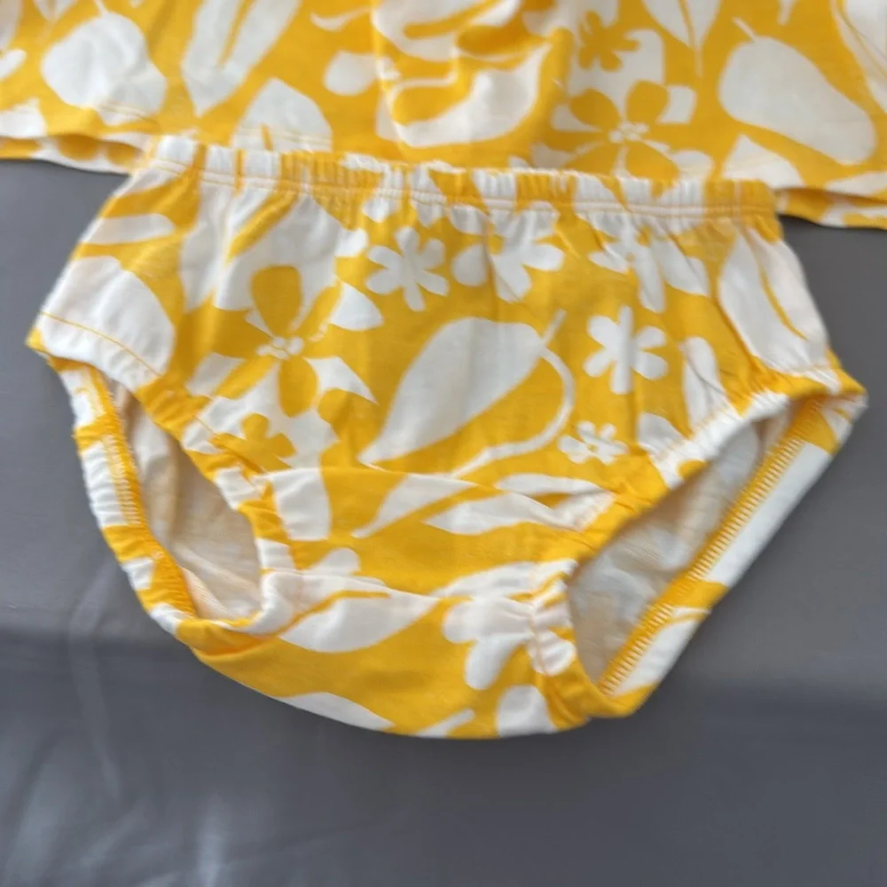 Carter Yellow and White Floral Baby Dress with‎ Bloomers 12 mo